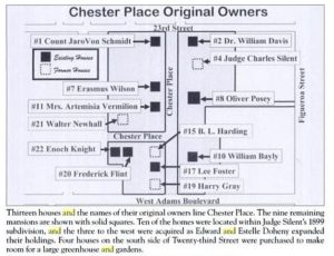 Chester Place House Locations and Original Owners